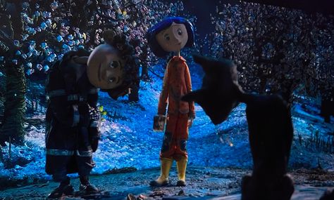 Coraline Screenshots, Coraline Landscape, Coraline Movie Stills, Coraline And Wybie, Matching Friend, Coraline Aesthetic, Coraline Doll, Coraline Jones, Monochromatic Color Palette