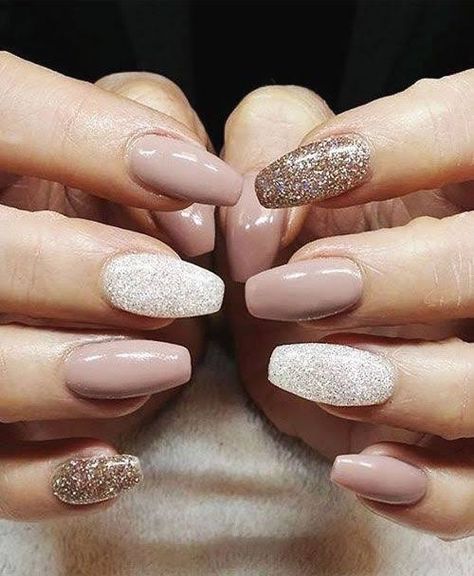 Gel Manicure Colors, Tan Nails, Glitter Polish, Glitter Manicure, Trending Colors, Manicure Colors, Pink Manicure, Trending Ideas, Manicure Gel