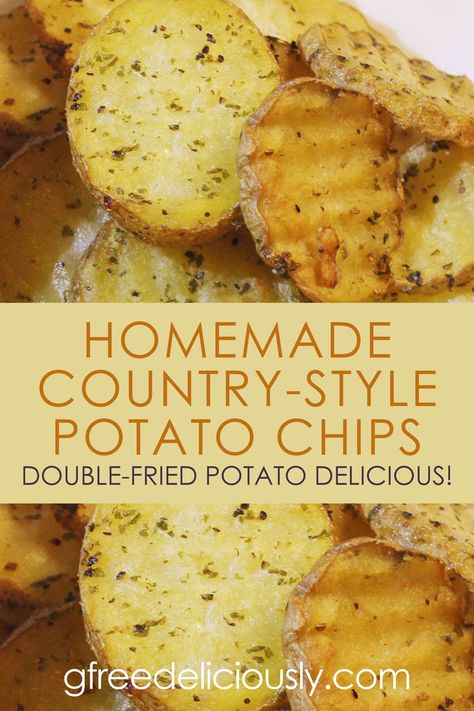 Homemade Potato Chips Deep Fryer, Deep Fried Potatoes Slices, Deep Fried Potato Chips, Parboiled Potatoes, Easy Suppers, Homemade Potato Chips, Deep Fried Potatoes, Fried Potato Chips, Baked Potato Chips