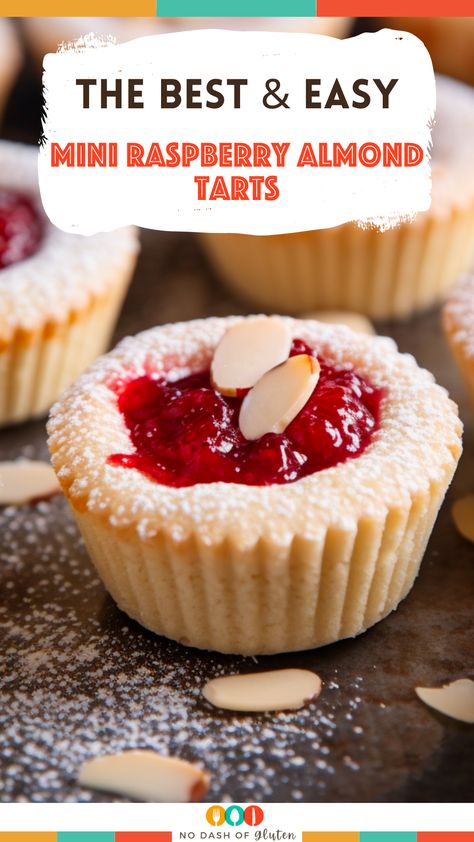 Almond Tarts, Almond Tart Recipe, Mini Tart Recipes, Gluten Free Holiday Recipes, Family Desserts, Raspberry Almond, Raspberry Tarts, Raspberry Recipes, Bite Size Desserts