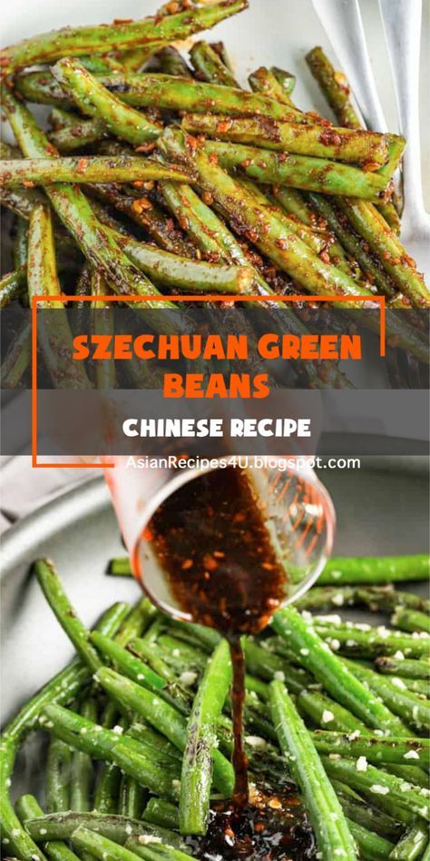 Szechuan Green Beans are crisp, spicy and full of tangy flavor and definitely my favorite vegetable on a take out menu! Green beans are pan-fried crisp with garlic and a simple sauce.

#Chinese #Recipes Recipes With Asian Greens, Chilli Green Beans, Green Bean Recipes Asian Style, Green Bean And Mushroom Stir Fry, Tofu Green Bean Stir Fry, Schezuan Green Beans, Asian Fried Green Beans, Chinese Green Bean Recipes Asian Style, Air Fryer Asian Green Beans