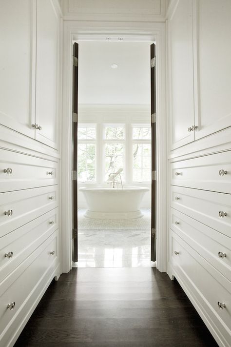 Walk Through Closet - Transitional - closet - PLD Custom Homes Closet To Bathroom, Top 10 Bathroom Designs, Walk Through Closet, Master Bath And Closet, Bathroom And Walk In Closet, Bedroom With Bathroom, Casa Clean, Walking Closet, Closet And Bathroom