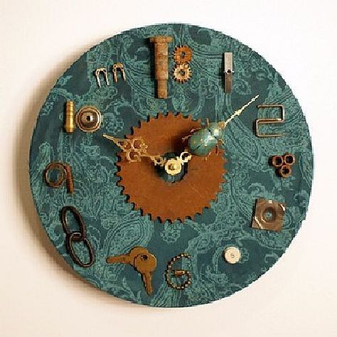 Steampunk Bathroom, Clock Design Ideas, Film Canister, Clock Craft, Beetle Art, Steampunk Wall, Handmade Wall Clocks, Steampunk Clock, Hemma Diy