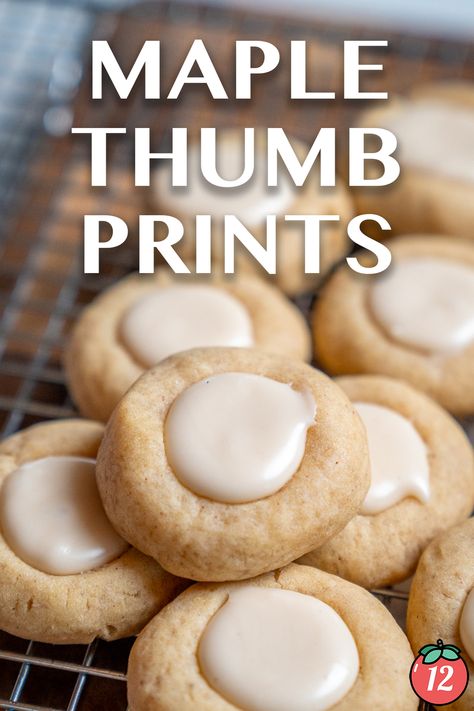 They’re simple, soft, and sweet and not quite like any cookie I’ve ever had before. Maple Cookies Soft, Soft Maple Cookies, Maple No Bake Cookies, Maple Thumbprint Cookies, Fall Thumbprint Cookies, Pumpkin Thumbprint Cookies, Maple Walnut Cookies, Maple Thumbprints, Maple Cookies With Maple Frosting