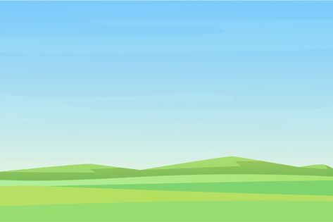 Fully minimalistic simple empty Meadow green fields landscape, great design for any purposes. Cartoon vector illustration Green Field Illustration, Simple Cartoon Background, Cartoon Landscape, Green Ground, Plains Background, Plain Wallpaper, Landscape Background, Graphic Organizer, Moral Stories