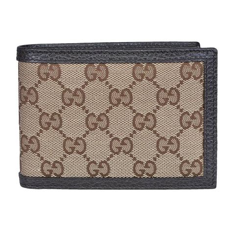 GUCCI BIFOLD WALLET GG MONOGRAM BEIGE/EBONY. #gucci Canvas Wallet, Brown Wallet, Gucci Wallet, Leather Bifold Wallet, Gucci Men, Brown Canvas, Bifold Wallet, Coin Pouch, Brown Beige