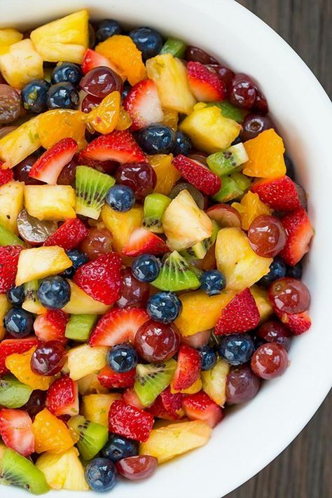 Indulge in a burst of vibrant flavors with this refreshing fruit salad, perfectly complemented by a zesty honey lime dressing. This delightful recipe from Cooking Classy combines juicy fruits like watermelon, pineapple, and berries, creating a colorful and healthy treat that's perfect for any occasion. Whether you're hosting a summer brunch or looking for a light dessert, this fruit salad is sure to impress with its sweet and tangy notes. Easy to prepare and full of natural goodness, it's a must-try for anyone who loves fresh, wholesome dishes. Salad With Honey Lime Dressing, Fruit Salad With Honey, Grilled Romaine Salad, Honey Lime Dressing, Grilled Romaine, Seasonal Fruit, Rainbow Fruit, Summer Brunch, Watermelon Salad