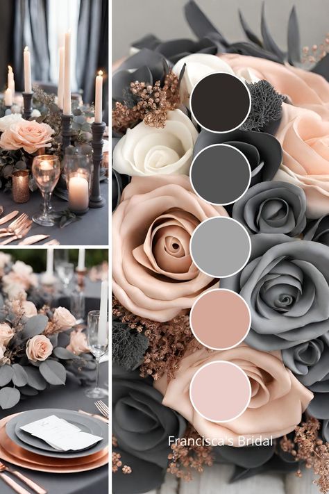 Winter Wedding Color Palette Ideas: 10 Beautiful Winter Wedding Color Ideas - Francisca's Bridal Winter Wedding Theme Ideas, Wedding Theme Winter, Color Palette Winter, Winter Wedding Theme, Winter Wedding Color Ideas, Wedding Color Palette Ideas, Wedding Theme Color Schemes, Winter Wedding Color Palette, Wedding Color Pallet