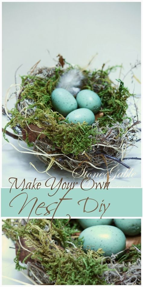 Easter Birds Nest, Nest Diy, Bird Nest Craft, Bird Nests, Spring Decoration, Diy Ostern, Diy Bird Feeder, Spring Birds, Pot Pourri