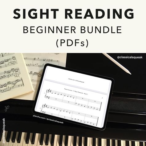 Sight Reading Beginner Bundle (PDFs Digital Download)  
5 PDFs of sight reading exercises #sightreading #musicteacher #musicresources #pianoteacher Sight Reading Exercises, Reading Exercises, Sight Reading, Music Teaching Resources, Reading For Beginners, Music Teaching, Youtube Playlist, Piano Teaching, Piano Teacher