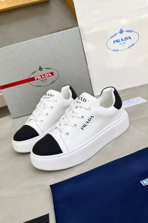 Enjoy healthy summer sale Prada Leather Logo Outlet Sneakers | Designer footwear Collection | Luxury sneakers |  Fashion-forward | Trendy kicks | High-end sneakers | Stylish leather Sneakers | Premium quality | Comfortable luxury Sneakers Sneakers Trendy, Designer Footwear, Royal Outfits, Luxury Sneakers, Prada Leather, Footwear Collection, Healthy Summer, Trendy Sneakers, Leather Logo