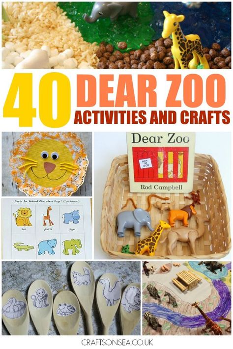 Dear Zoo activities and crafts: literacy activities, crafts, sensory play and colouring sheets Zoo Animals Preschool Activities, Dear Zoo Activities, Zoo Activities Preschool, Zoo Animals Preschool, Zoo Lessons, Zoo Animal Activities, Zoo Preschool, Zoo Crafts, Zoo Animal Crafts