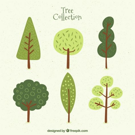 Cute Tree Illustration, Tree Illustration Simple, Tree Illustration Art, Icon Nature, Trees Illustration, Tree Cartoon, Book Illustration Design, Tree Doodle, Cute Tree