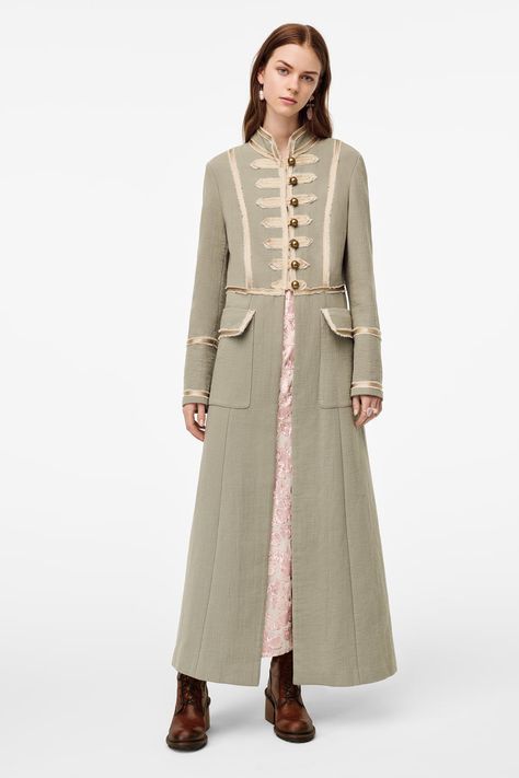 STYLECASTER | Zara Spring Summer 2020 | officer coat Zara Outfit 2020, Zara 2020, Zara Spring, Zara Summer, Embroidered Crop Tops, Zara Outfit, Perfect Coat, Long Coat Women, Neue Outfits