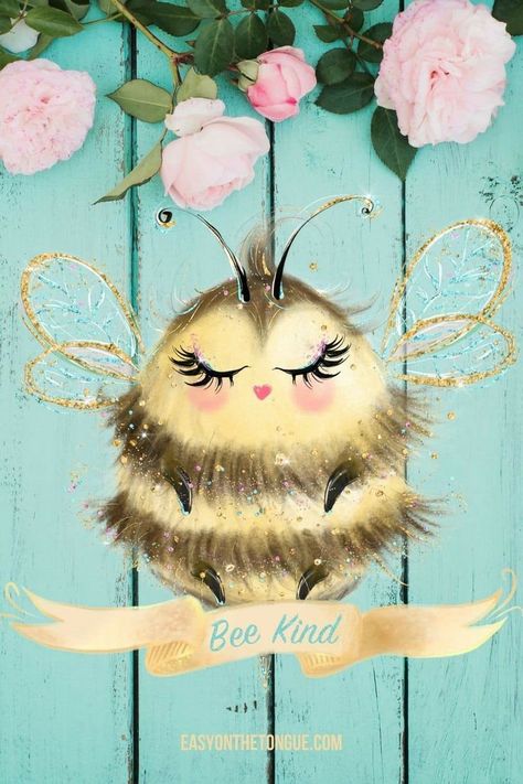 Better Attitude, Quote Kindness, Bee Heart, Its A Good Day, Be In The Moment, Bee Artwork, Bee Painting, Bee Bee, Art Mignon