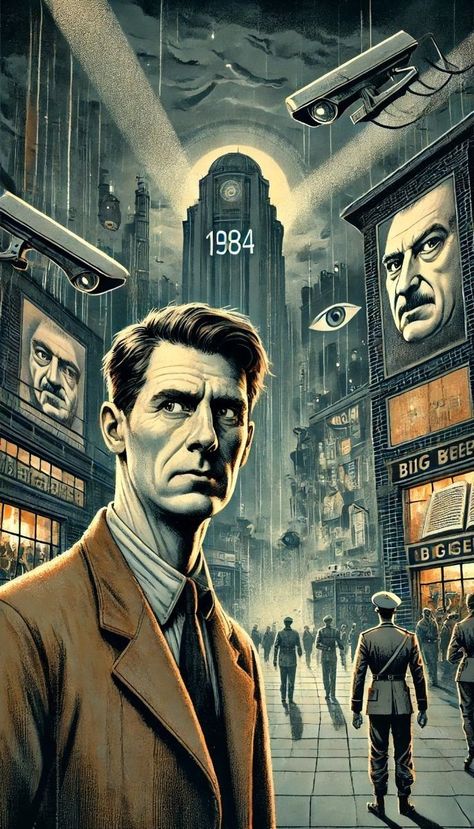 Big Brother Is Watching You, Winston Smith 1984, 1984 Orwell Art, Big Brother 1984, 1984 Orwell, 1984 By George Orwell, 1984 George Orwell, Big Brother Is Watching, Winston Smith