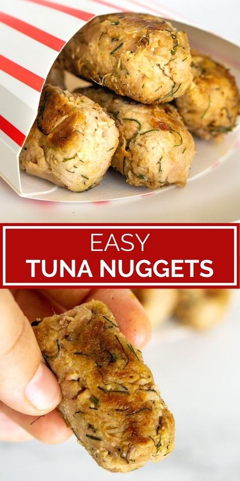 This tuna nuggets recipe from High Chair Chronicles is the easiest and tastiest meal idea for kids! They are a simple and effective recipe to get your kids to eat healthy and enough for their growing bodies. It can be difficult to get your toddler, preschooler, or kid to eat a full meal but this easy recipe will help! Try making them for snack, lunch, or dinner this week! #tuna #nuggets #kids #recipes #easy #food Kids Recipes Easy, Tuna Nuggets, Healthy Nuggets, Toddler Friendly Meals, Canned Tuna Recipes, Easy Toddler Meals, Toddler Dinner, Quick Lunch Recipes, Snack Lunch