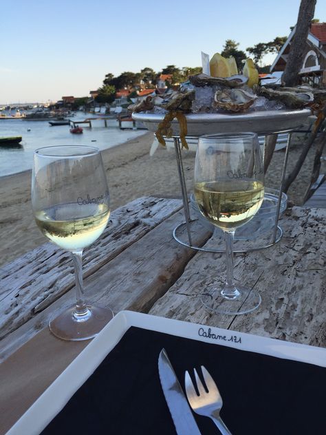 Seafood in Cap Ferret Ferret Aesthetic, Monaco Trip, Cap Ferret, Summer 22, South Of France, Ferret, Summer 2024, Summer Aesthetic, White Wine