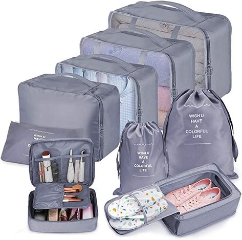 Luggage Sets Cute, Travel Bag Set, Stylish Luggage, Travel Bag Essentials, Suitcase Organization, Travel Cubes, Packing Organizers, Lightweight Luggage, Travel Essentials List