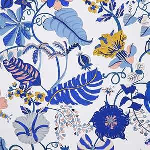 Distributed Brands | Fabricut Liberty Garden, Trumpet Flowers, Fabric London, Passion Flowers, Liberty Art, Silk Wallpaper, Acanthus Leaves, Poisonous Plants, Ticking Fabric