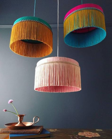 Boho Bed, Farmhouse Style Lighting, Colorful Lamps, Lampe Diy, Diy Lampe, Hemma Diy, Diy Casa, Diy Lamp Shade, Diy Slime