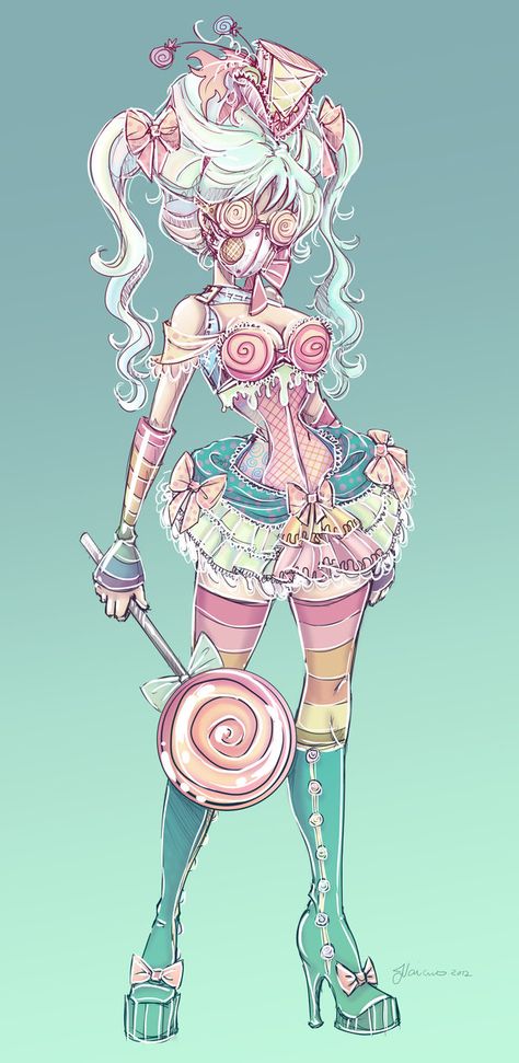 Candy Steampunk Sketch by NoFlutter.deviantart.com Steampunk Sketch, Pastel Goth Art, Arte Grunge, Theme Tattoo, Art Kawaii, Art Pastel, Goth Art, Art And Illustration, Creepy Cute