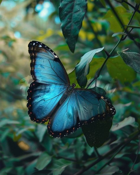 Diamond Painting - Blue Morpho Butterfly Silvery Blue Butterfly, Blue Morpho Butterfly Aesthetic, Papillon Photo, Morpho Azul, World Famous Paintings, Pottery Kit, Dove Tattoo, Blue Morpho Butterfly, Tableau Pop Art