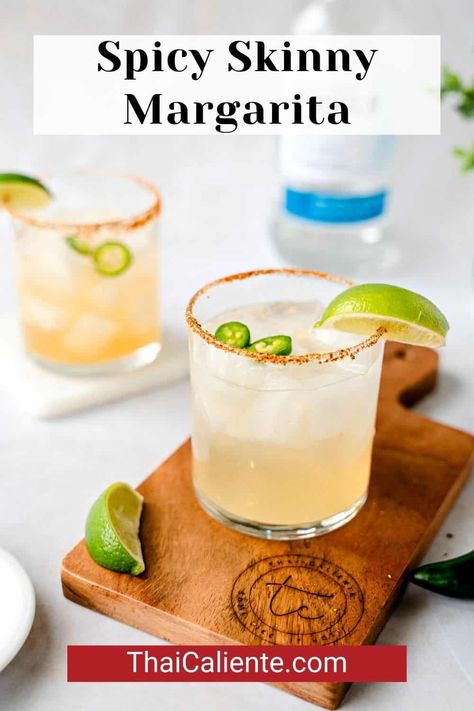 Tajin Seasoning, Spicy Margarita Recipe, Amazing Cocktails, Jalapeno Margarita, Make Ahead Appetizers, Margarita Mix, Spicy Margarita, Cocktail Serving, Silver Tequila