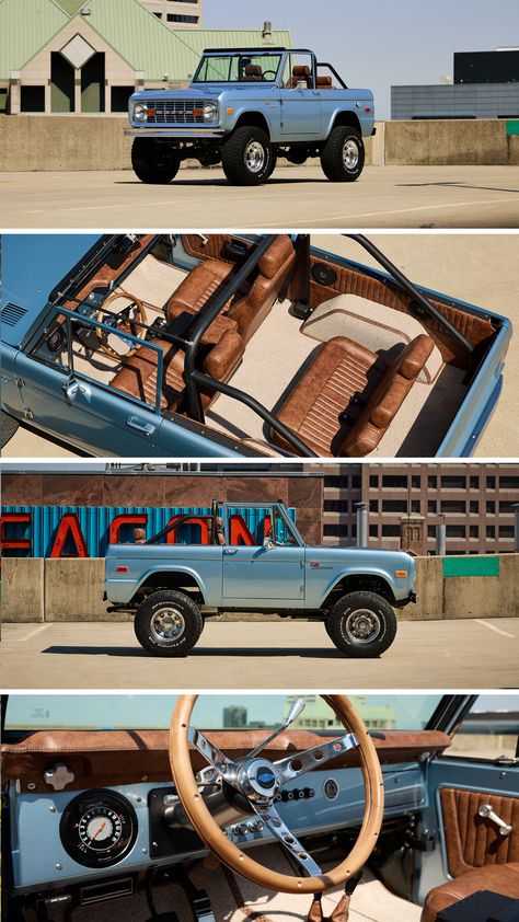 Interiors of a Classic Ford Broncos built truck are the most bespoke option of your build. 1960 Ford Bronco, Old Ford Bronco Interior, Classic Ford Broncos Vintage, Vintage Ford Bronco Interior, Restored Bronco, 80s Bronco, Ford Bronco 1970's, Ford Bronco Wallpaper, Bronco Wallpaper