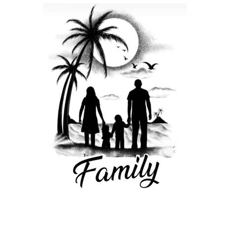 Family Tree Tattoo Designs, Mother And Baby Tattoo, Simbols Tattoo, Father Son Tattoo, Mom Dad Tattoo Designs, Family Silhouette, Ancient Art Tattoo, Tatuagem Masculina Pequena, Family Tattoo Designs