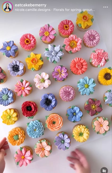 May Day Birthday Party, Cakes With Matching Cupcakes, Plants And Prosecco, Colorful Flower Cupcakes, Colorful Wedding Desserts, Spring Bday Cake, Wedding Cupcakes Colorful, Engagement Party Decorations Colorful, Sweet 16 Spring Theme Ideas