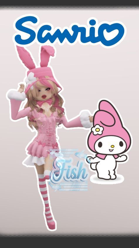 Cute Roblox Outfits, My Melody Outfit, Hello Kitty Costume, Sanrio Outfits, Ethereal Style, Fancy Dress Code, Childhood Characters, Hello Kitty Dress, Secret Dress