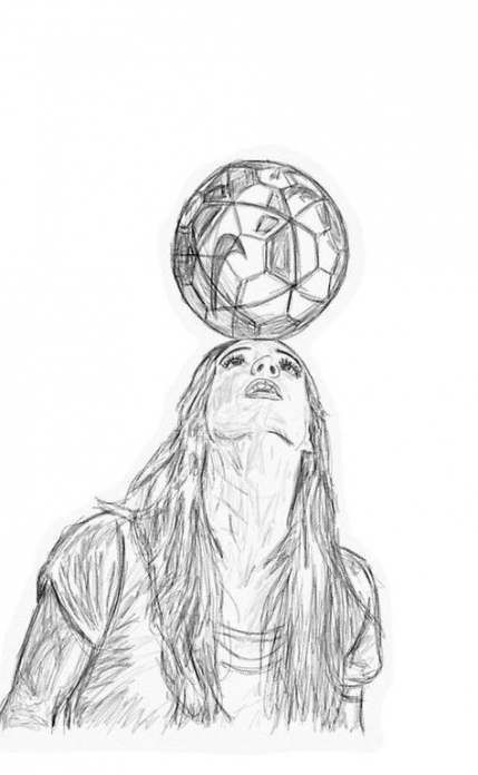 Soccer Drawing, Football Drawing, Art Du Croquis, Sports Drawings, Soccer Photography, Art Football, Soccer Art, Výtvarné Reference, Girls Soccer