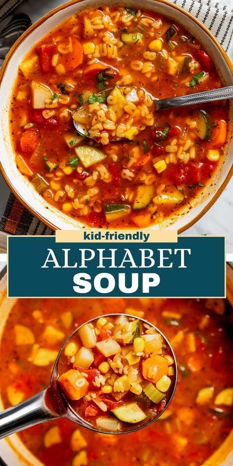 Easy Vegetable Soup Recipes, Vegetable Beef Soup Instant Pot, Beef Soup Instant Pot, Vegetable Beef Soup Recipes, Alphabet Soup Recipe, Soup Recipes Homemade, Instant Pot Vegetable Beef Soup, Soups Easy, Soup Meals