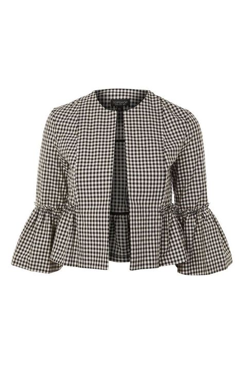 Corporate Dress, Gingham Jacket, Ruffle Jacket, Corporate Wear, Winter Mode, Cropped Jacket, African Fashion Dresses, Work Attire, Classy Dress