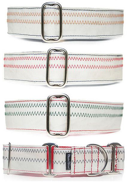 Sailcloth Dog Collar - Boatmodo | The Best Gifts for Boaters Gifts For Boaters, Recycled Sails, Sail Cloth, Recycled Sailcloth, Sail Bag, Upcycled Bag, Sailing Outfit, Dog Rules, Dog Accessories