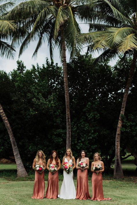 Bridesmaid Dresses Hawaii Wedding, Tropical Boho Wedding Bridesmaid Dresses, Tropical Whimsical Wedding, Hawaiian Wedding Bridesmaid Dresses, Tropical Glam Wedding Bridesmaid Dresses, Small Island Wedding, Island Wedding Bridesmaid Dresses, Hawaii Wedding Color Schemes, Hawaii Wedding Party Attire