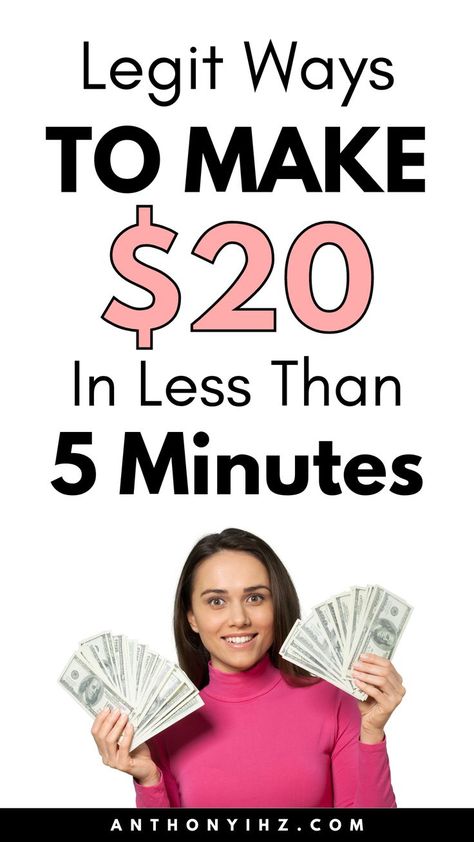 Are you wondering how to make $20 instantly? Need some money making ideas to make money fast? Here are 20 legit ways to make 20 dollars in less than 5 minutes. These strategies are simple and easy ways to make money online right now. How To Make $20 Dollars In A Day Colorful Outfits, Ways To Get Money, 20 Dollars, Extra Money Online, Social Media Jobs, Earn Extra Money, Ways To Earn Money, Make Money Fast, Online Income