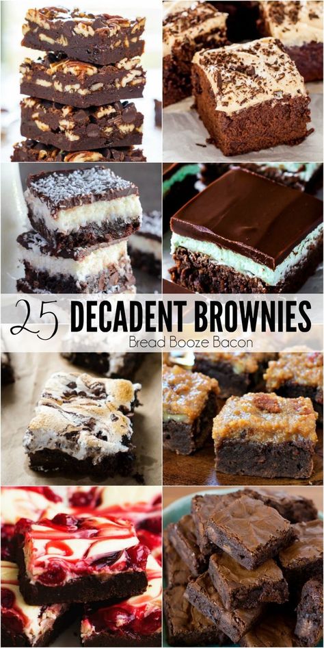 Gourmet Brownies Recipes, Baking Brownies, Bread Booze Bacon, Best Brownie Recipe, Brownies Recipe Homemade, Brownie Toppings, Brownie Desserts, Brownies Recipe Easy, Best Brownies