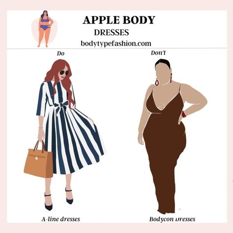 Fashion mistakes to avoid for apple shape Plus Size Body Shapes, Apple Body Shape Fashion, Weekend Getaway Outfits, Apple Body Shape Outfits, Pear Shaped Outfits, Apple Shape Fashion, Apple Body Shape, Apple Body Type, Apple Shape Outfits