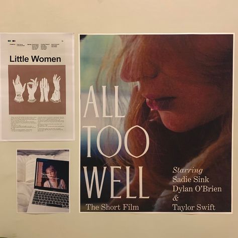 taylor swift red all too well little women poster print greta gerwig bedroom decor autumn inspo All Too Well Poster, Little Women Poster, Dream Collage, Greta Gerwig, Women Poster, All Too Well, Taylor Swift Red, Little Women, Collage Wall