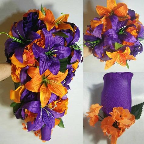 Shoulder Corsage, Orange Weddings, Bouquet Accessories, Wedding Flower Guide, Bridal Wedding Bouquet, Weddings Idea, Cascading Bouquet, Bouquet Holder, Color Board