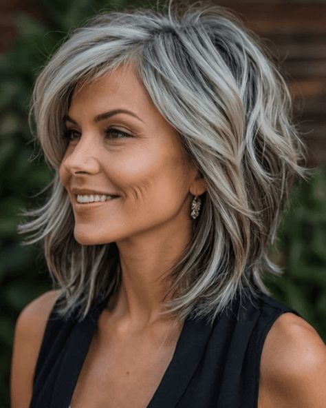 44 Stunning Hairstyles For Every Hair Type Subtle Layers, Wavy Layers, Grey Hair Transformation, Fall Hair Cuts, Gorgeous Hairstyles, Hair With Layers, Stunning Hairstyles, Bob Haircut For Fine Hair, Creating Texture