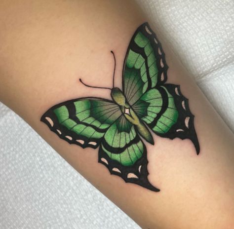 butterfly tattoo Colorful Butterfly Tattoo, Butterfly Tattoos On Arm, Moth Tattoo Design, Leopard Tattoos, Butterfly Tattoos For Women, Poppies Tattoo, Forearm Sleeve Tattoos, Moth Tattoo, Butterfly Tattoos