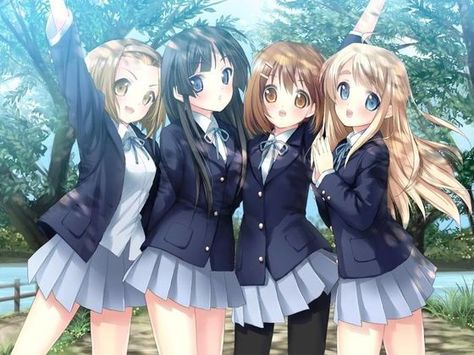 Which anime character could you possibly be? Find out by taking this quiz! 4 Best Friends, Anime Group, Anime Friendship, Timeline Cover, Friend Cartoon, Anime Sisters, Shane Dawson, Friend Anime, School Uniforms