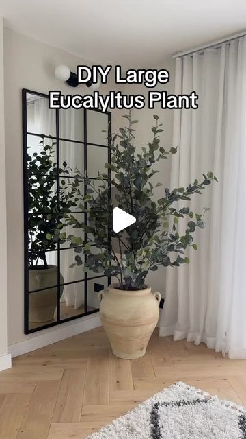 Home decor on Instagram: "Large Artificial Eucalyltus plant created using 3 of our Faux Eucaluptus Trees o" Fake Trees, House Goals, May 27, Tree Decor, Home Ideas, Home Improvement, Trees, Living Room, Plants