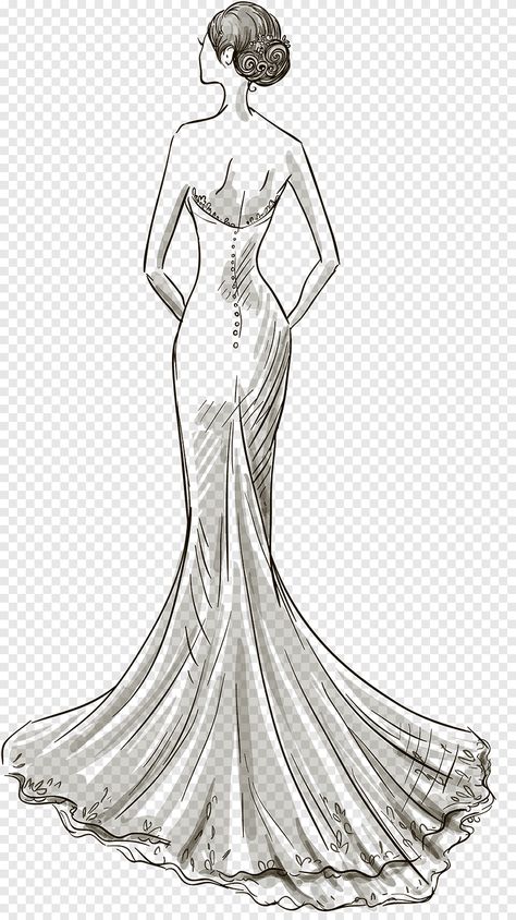 Dress Drawing, I Hope, Wedding Dress, Art