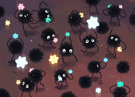 Nynne ☁️ on Twitter: "soot sprites 🌟  #ghibliredraw… " 컴퓨터 배경화면, Wallpaper Notebook, Soot Sprites, Cute Laptop Wallpaper, Ghibli Artwork, Mac Wallpaper, Wallpaper Ipad, Studio Ghibli Art, Ghibli Art