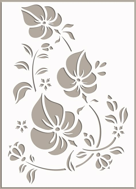 Garden Stencils, Ivy Clipart, Flower Wall Stencil, Floral Stencils, Stenciled Wall Decor, Flower Stencil Patterns, Ornament Painting, Stencil Patterns Templates, Stencil Maker