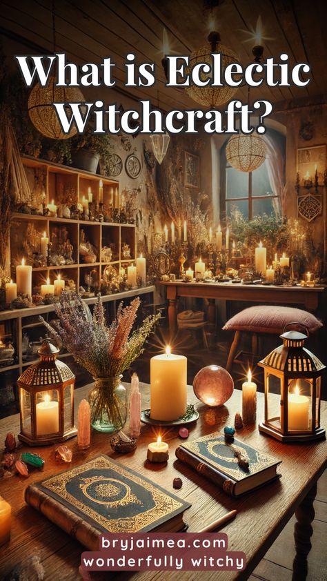 Curious about eclectic witchcraft? This article explores how eclectic witches blend diverse traditions, practices, and beliefs to create a personalised and flexible magical path. Learn how eclectic witchcraft encourages freedom, creativity, and intuition while highlighting the importance of ethical considerations when incorporating elements from various traditions into your practice. Eclectic Witch Aesthetic, Witch Craft Aesthetic, Practical Witchcraft, Folk Witch, Magickal Tips, Witchcraft 101, Eclectic Witchcraft, Witchy House, Higher Frequency